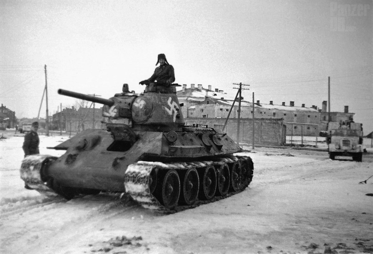 Трофейный танк т 34
