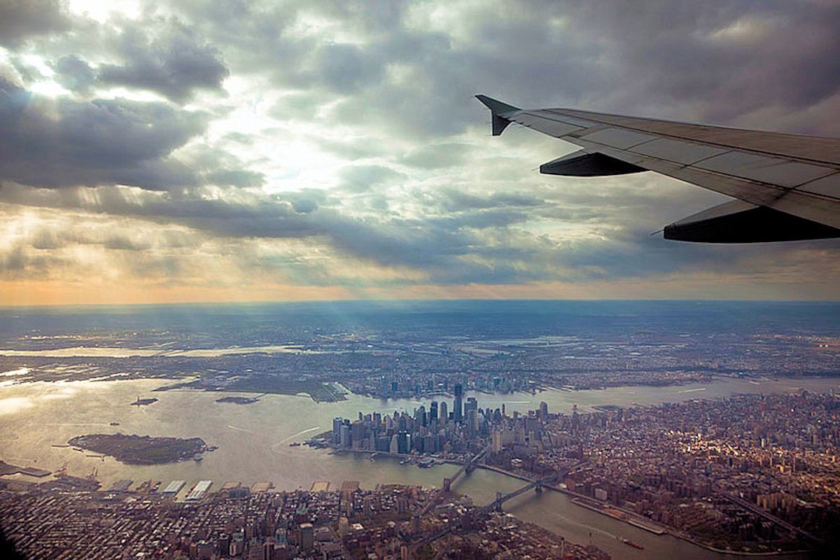Нью Йорк с самолета