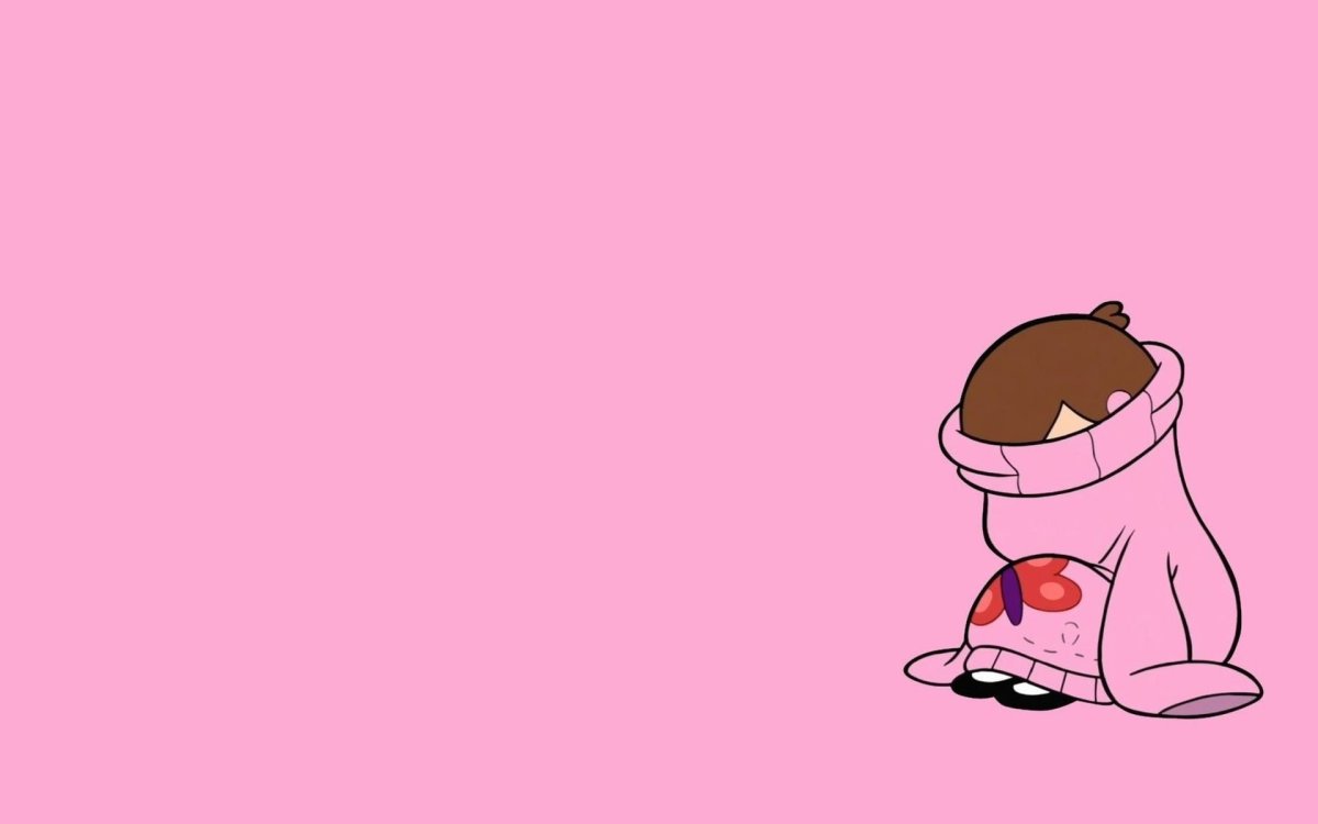Розовый мультяшный персонаж