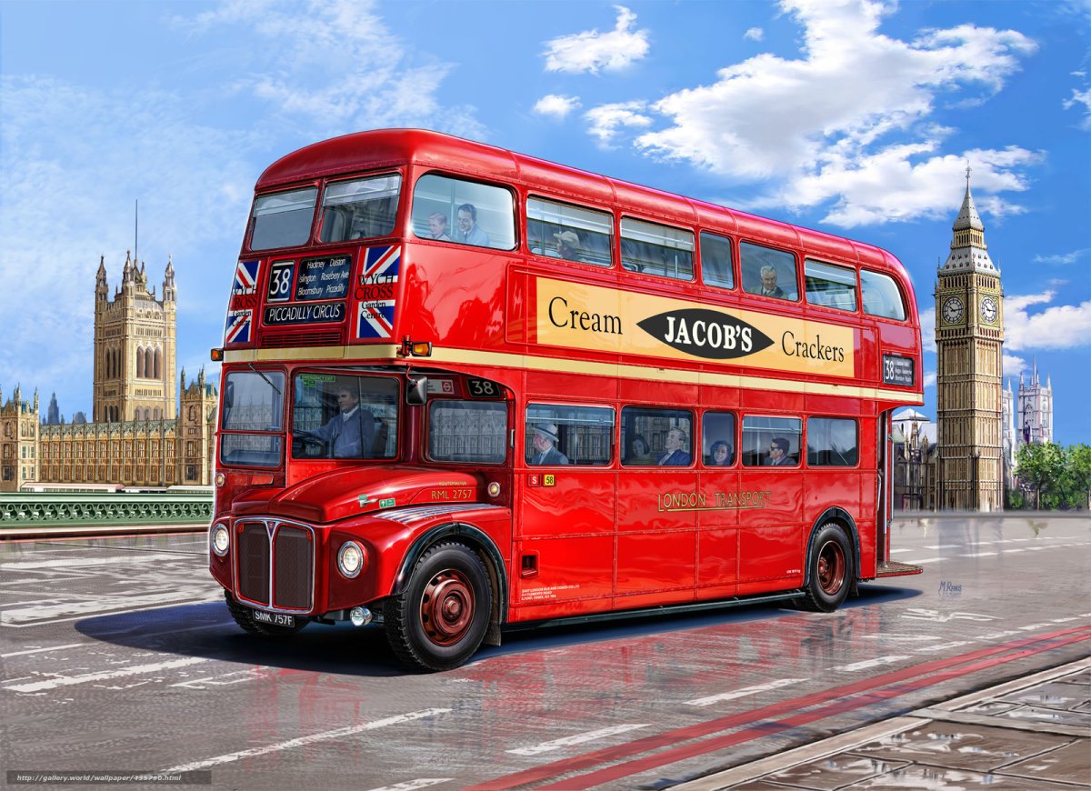 Красный автобус лондон