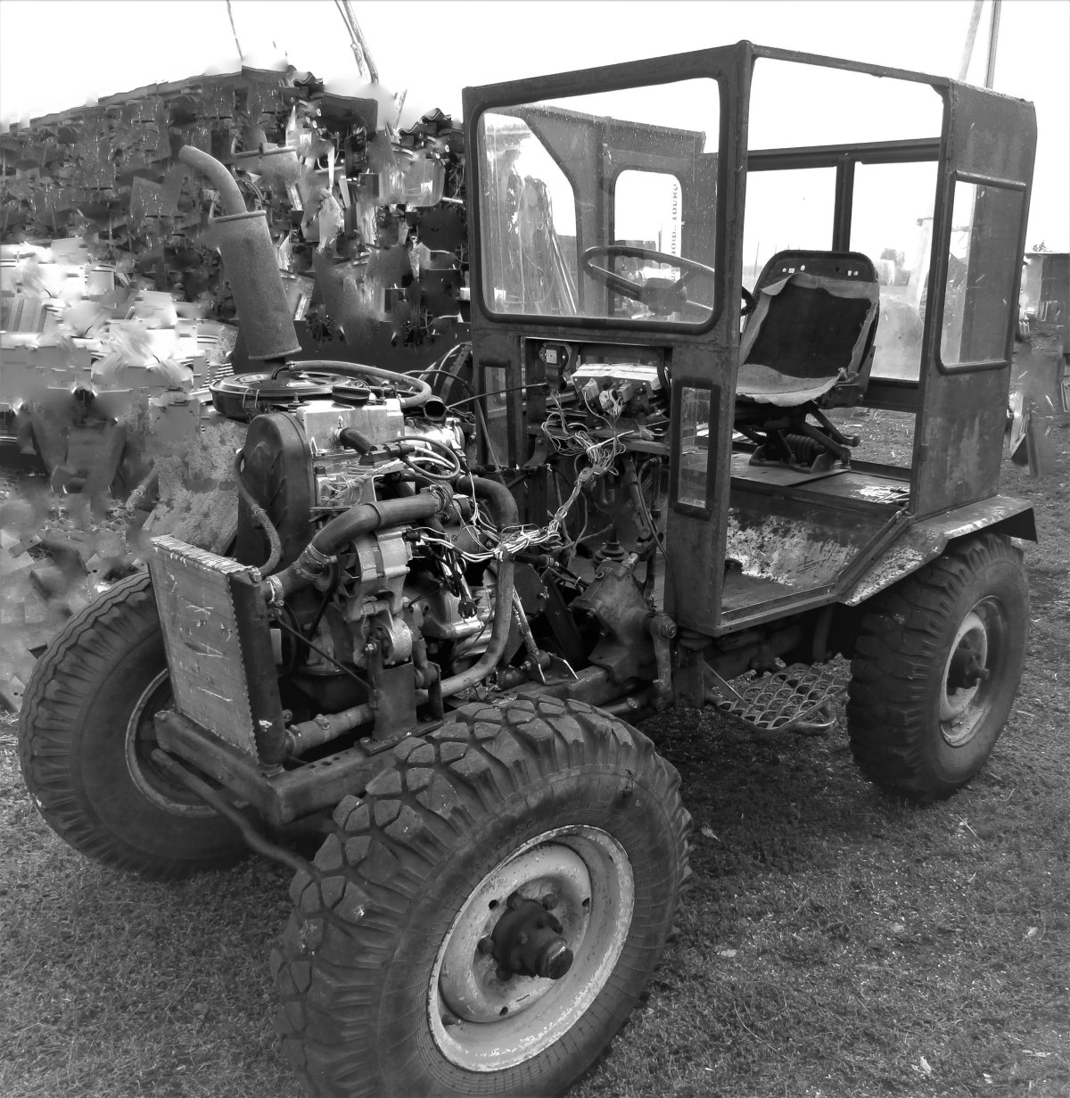 Самодельный трактор с дизельным двигателем