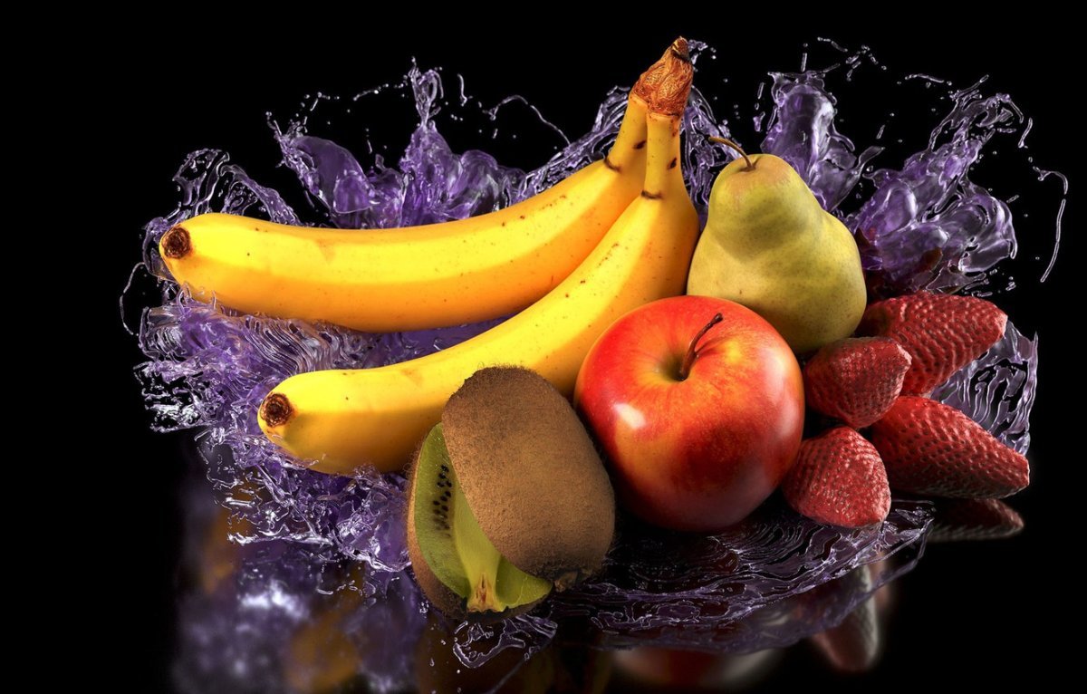 Бананово фруктовый. Фрукты. Сочные фрукты. Фрукты фон. Фрукты на столе.