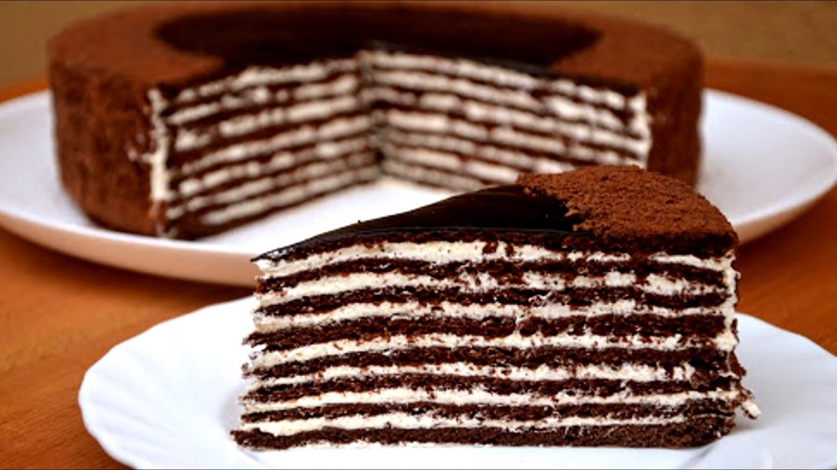 Шоколадный торт на сковородке