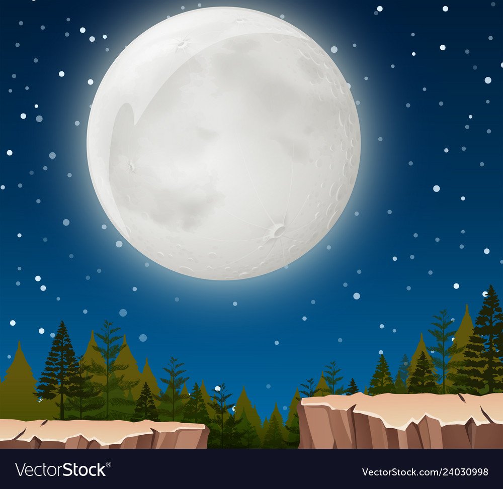 Мультяшная луна